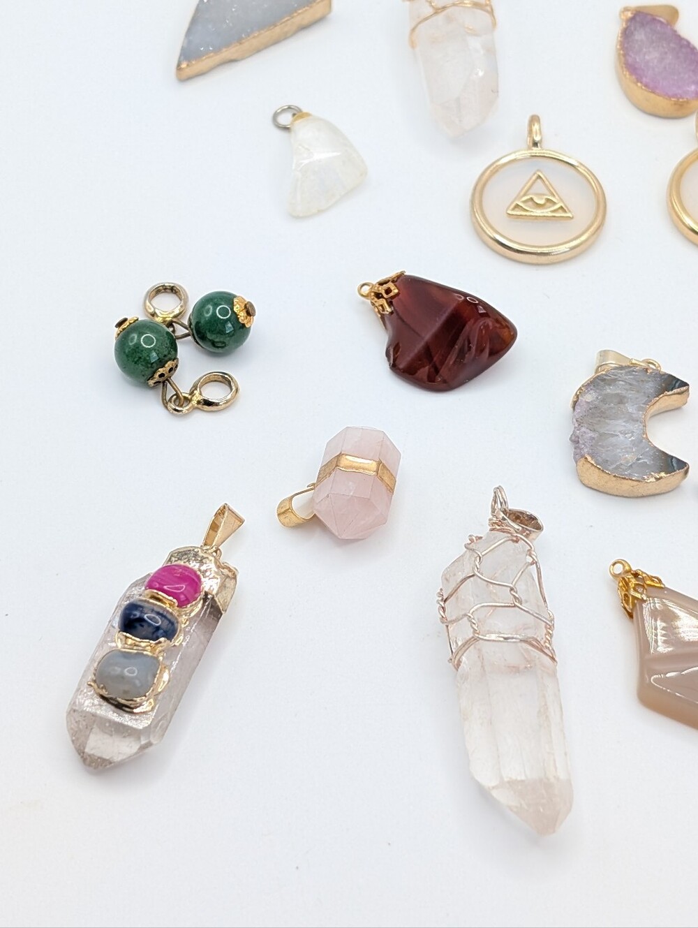 Mixed Gemstone Pendant Lot of 28 - Picture 2 of 7